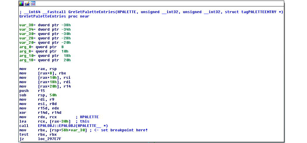 GreSetPaletteEntries