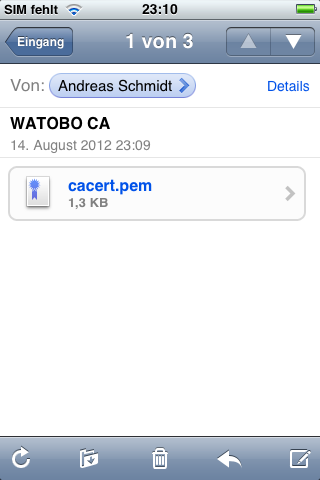 Install WATOBO CA on the phone